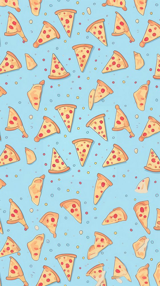 Pizza pattern backgrounds applique. AI generated Image by rawpixel.