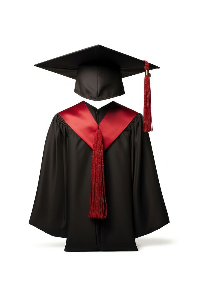 Graduation white background graduation gown intelligence. AI generated Image by rawpixel.