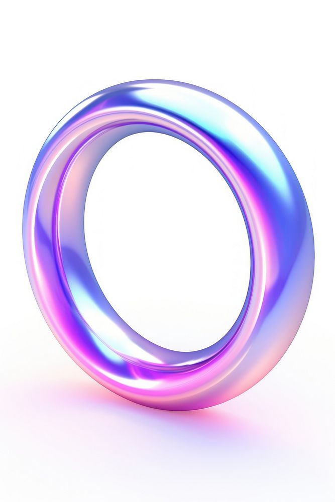 PNG Solid ring shape iridescent jewelry white background accessories. AI generated Image by rawpixel.