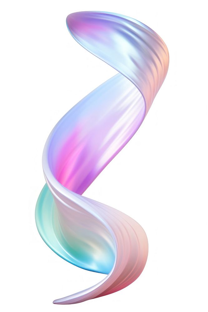 PNG Single long ribbon shape spiral white background lightweight. AI generated Image by rawpixel.