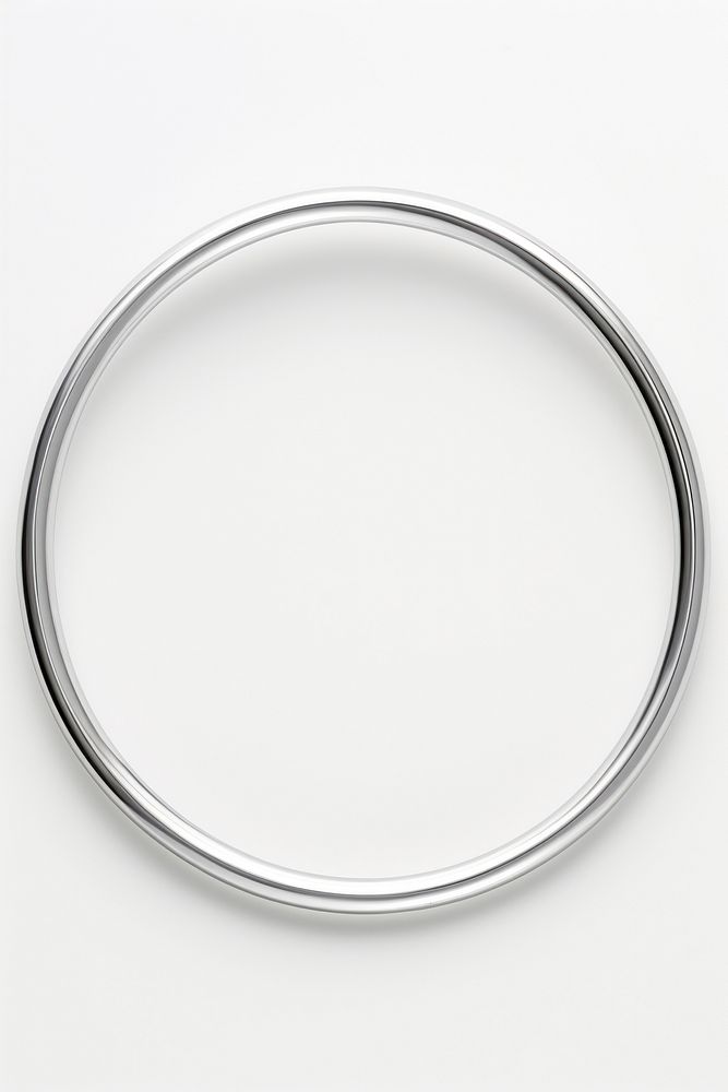 PNG Very thin hoop shape jewelry silver white background. AI generated Image by rawpixel.