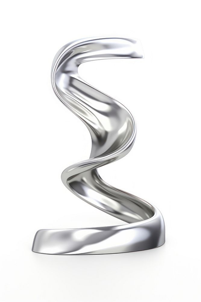 PNG Solid long ribbon shape white background platinum jewelry. AI generated Image by rawpixel.