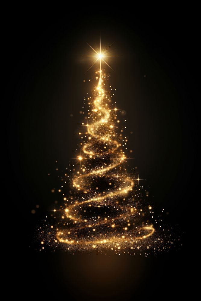 Magic Christmas tree christmas light night. AI generated Image by rawpixel.