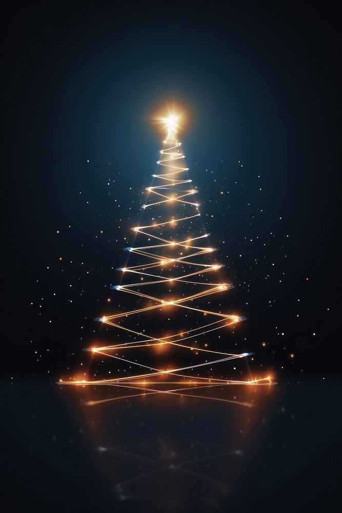 Magic Christmas tree christmas lighting night. AI generated Image by rawpixel.