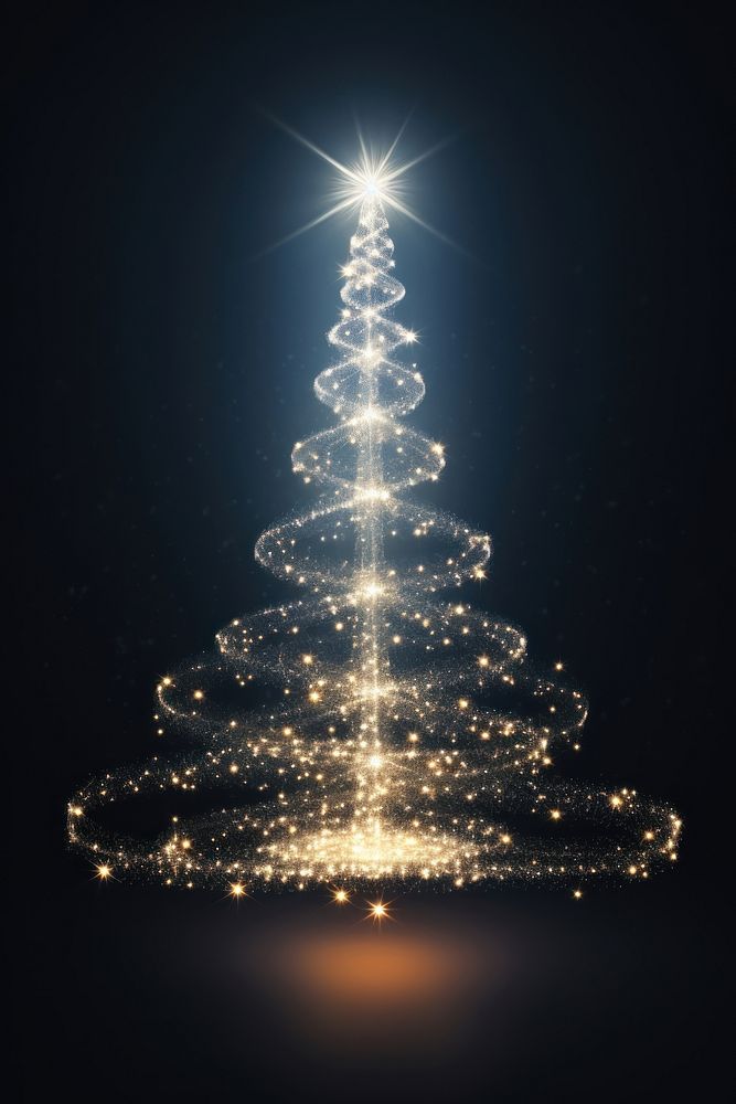 Magic Christmas tree christmas lighting christmas tree. AI generated Image by rawpixel.