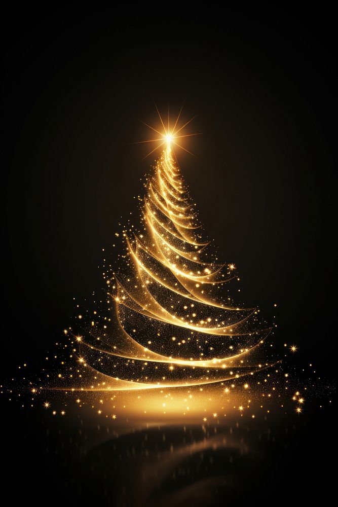 Magic Christmas tree christmas outdoors light. AI generated Image by rawpixel.