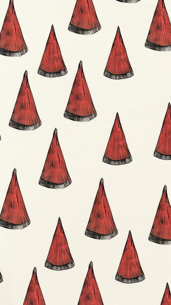 Santa hat pattern backgrounds repetition textured. AI generated Image by rawpixel.