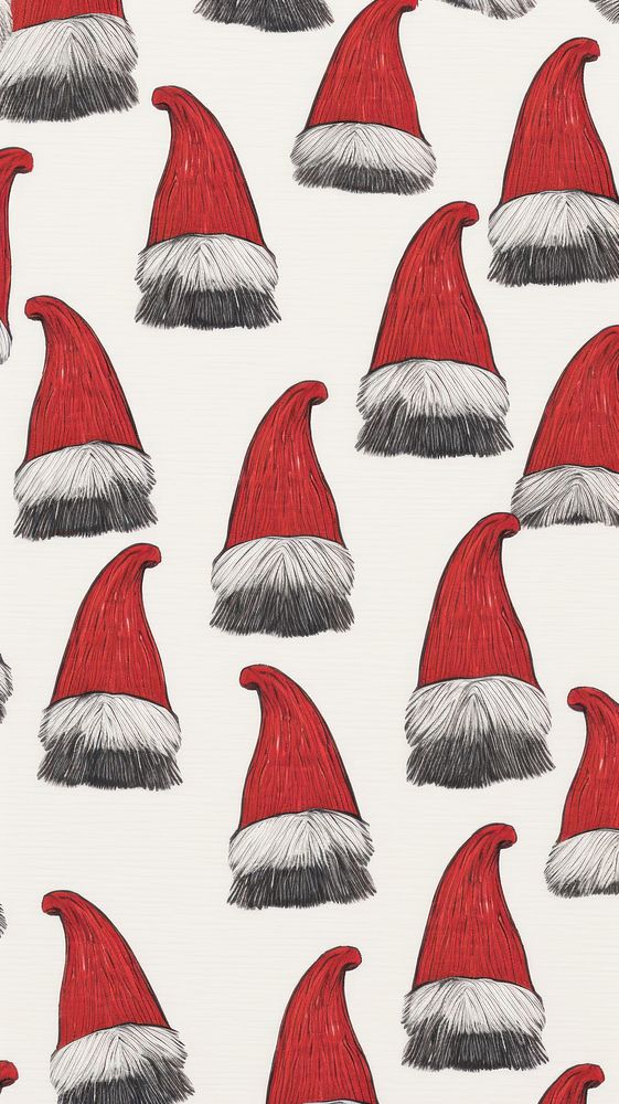 Santa hat pattern backgrounds drawing celebration. AI generated Image by rawpixel.