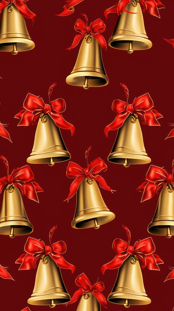 Bells pattern backgrounds red celebration. AI generated Image by rawpixel.