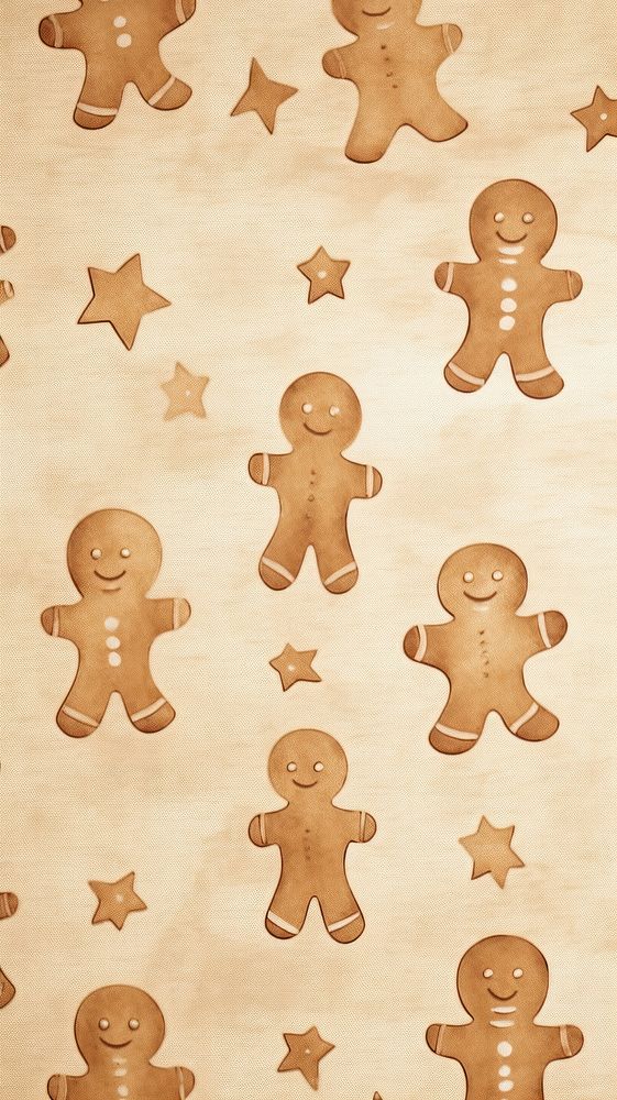 Christmas gingerbread man pattern cookie face anthropomorphic. AI generated Image by rawpixel.