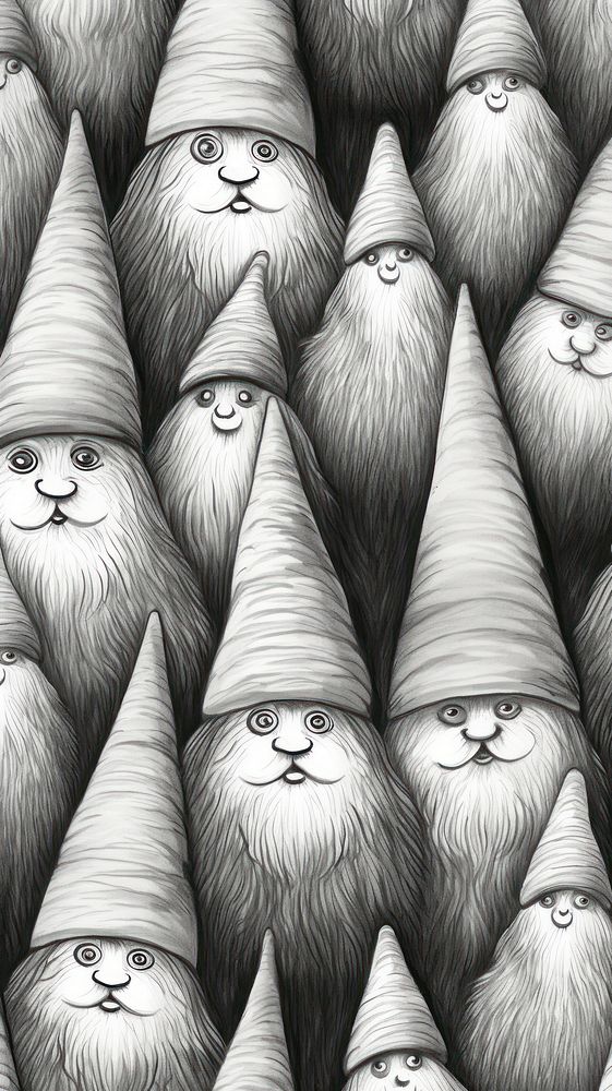 Santa hat pattern drawing backgrounds sketch. AI generated Image by rawpixel.