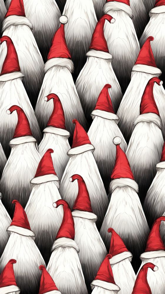 Santa hat pattern backgrounds repetition abundance. AI generated Image by rawpixel.