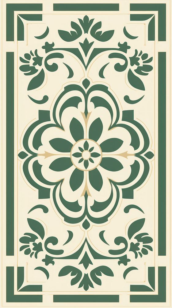 Ceramic tile pattern green art architecture. 
