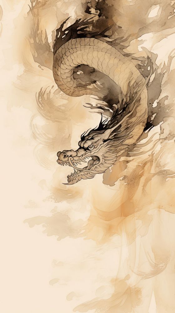 Chinese art wallpaper dragon creativity reptile. 