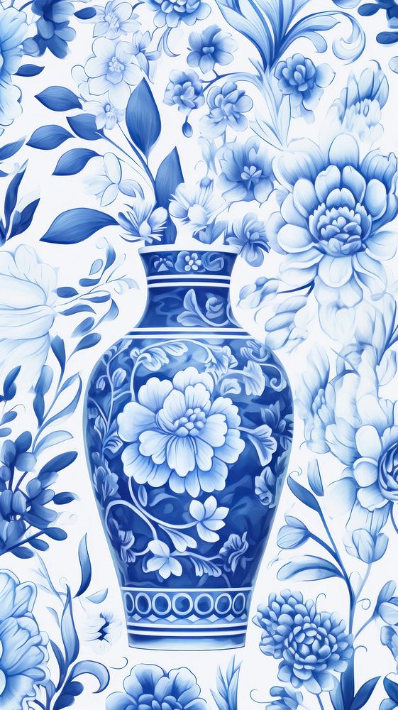 Chinese ceramic pattern backgrounds porcelain. AI generated Image by rawpixel.