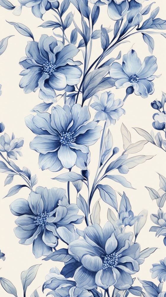 Chinese fortune flower pattern backgrounds wallpaper. AI generated Image by rawpixel.