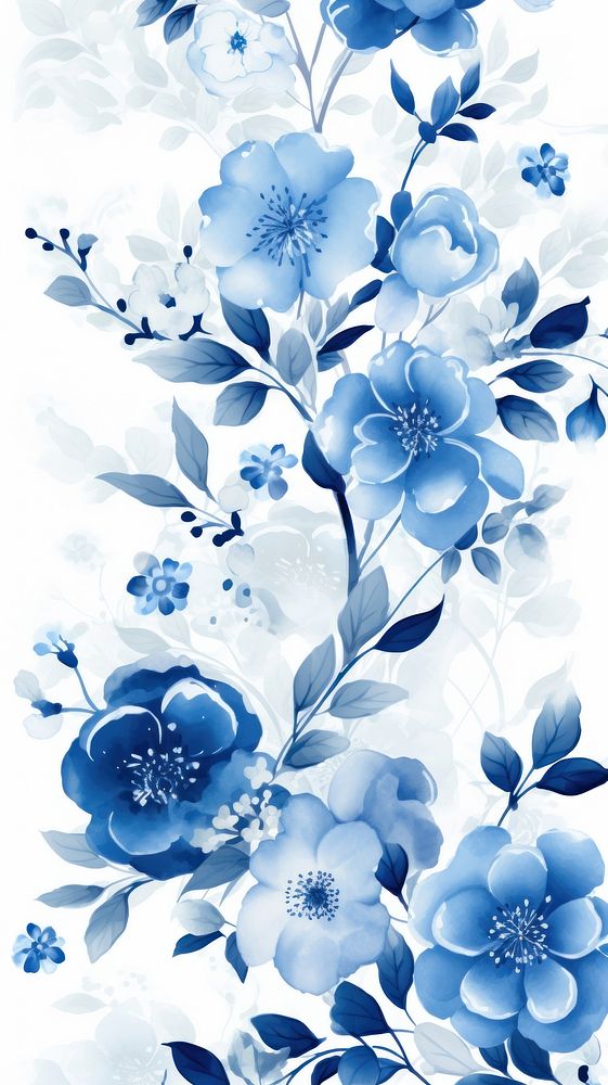 Chinese fortune flower pattern backgrounds nature. AI generated Image by rawpixel.