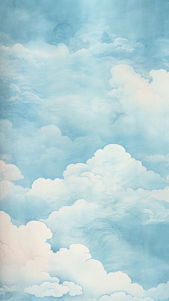 Chinese art style cloud backgrounds painting pattern. AI generated Image by rawpixel.