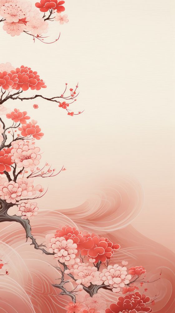 Chinese new year element pattern backgrounds plant. AI generated Image by rawpixel.