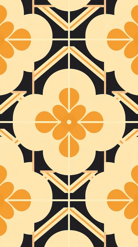 Chinese art wallpaper pattern backgrounds yellow. AI generated Image by rawpixel.
