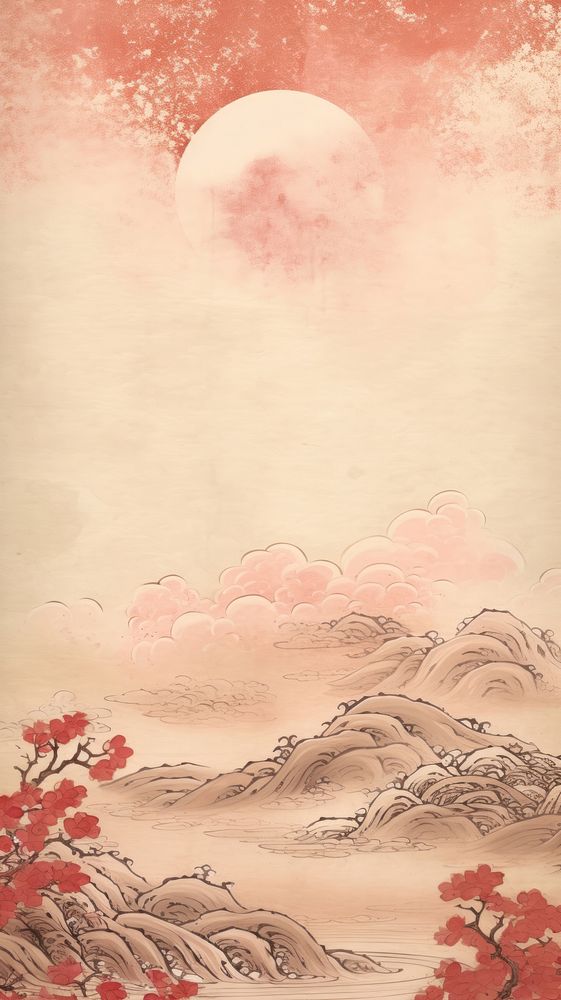 Chinese fortune motif backgrounds outdoors painting. AI generated Image by rawpixel.