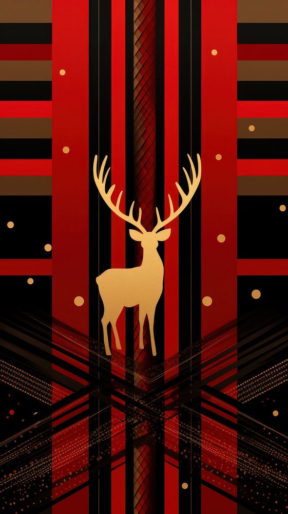 Christmas stripes pattern antler animal. AI generated Image by rawpixel.