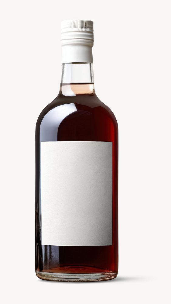 Whiskey bottle, isolated on white
