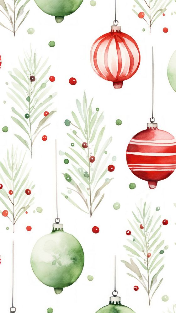 Christmas decoration pattern backgrounds plant celebration. AI generated Image by rawpixel.
