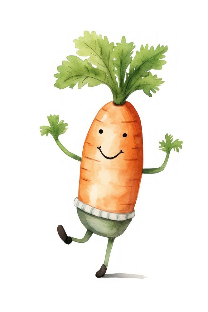 Carrot dancing vegetable plant food. AI generated Image by rawpixel.