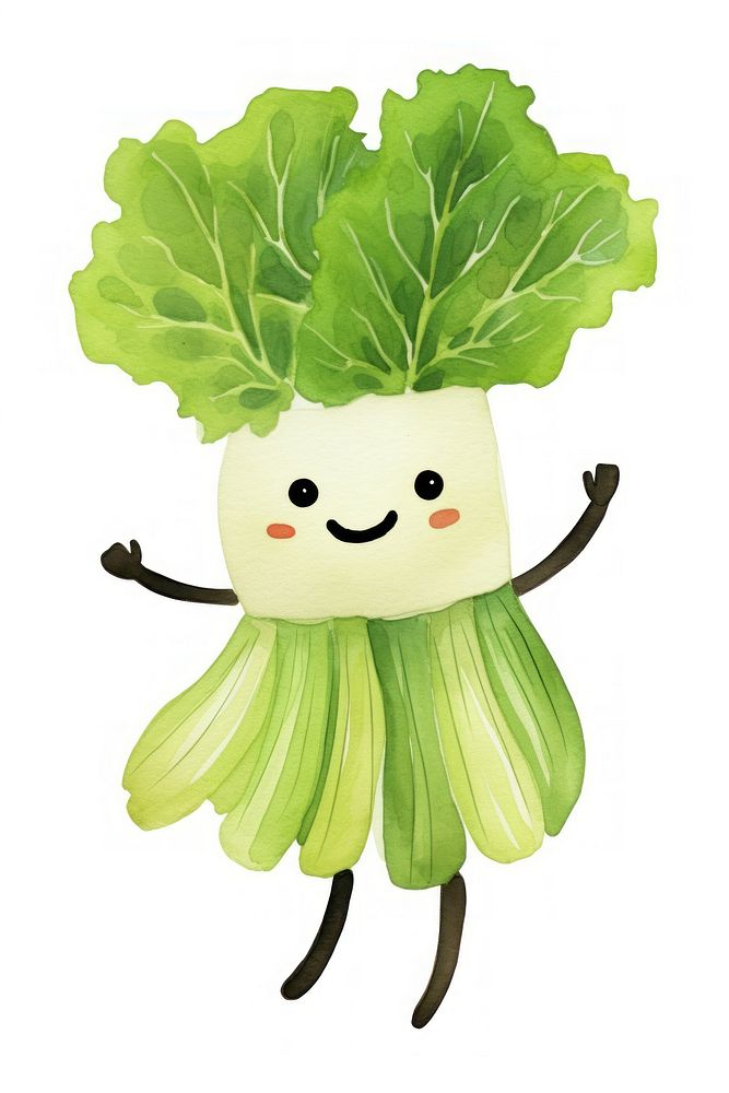 Celery dancing vegetable plant food. AI generated Image by rawpixel.