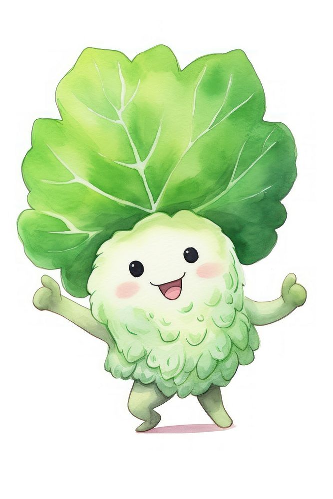 Dancing cauliflower vegetable plant food. AI generated Image by rawpixel.