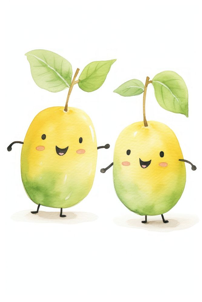 Dancing mangoes fruit plant cute. AI generated Image by rawpixel.