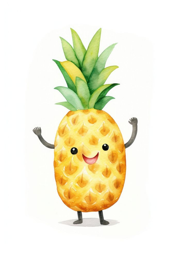 Dancing pineapple fruit plant food. 