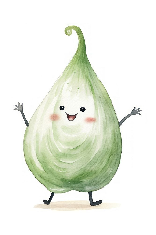 Onion dancing vegetable food white background. AI generated Image by rawpixel.