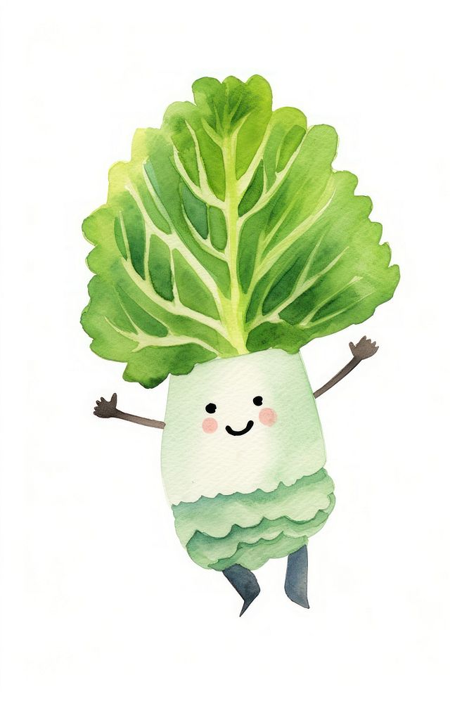 Salad vegetable dancing plant food leaf. AI generated Image by rawpixel.