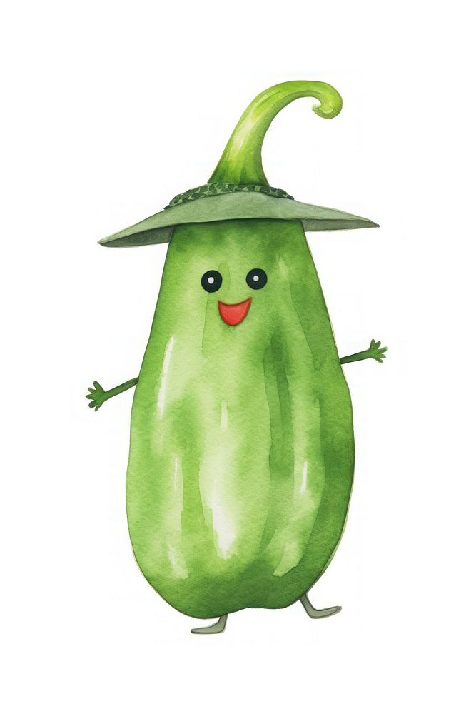 Pea dancing vegetable cucumber gourd. AI generated Image by rawpixel.