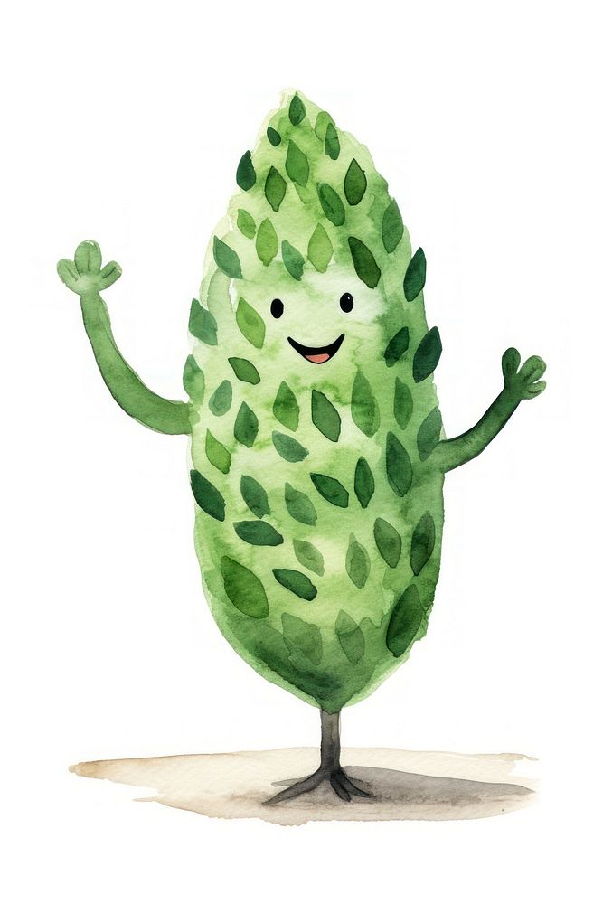 Tree character dancing vegetable plant green. AI generated Image by rawpixel.