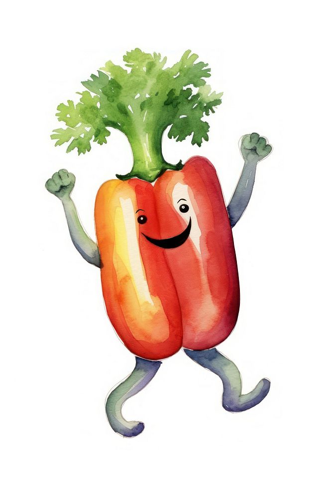 Vegetables dancing carrot plant food. AI generated Image by rawpixel.