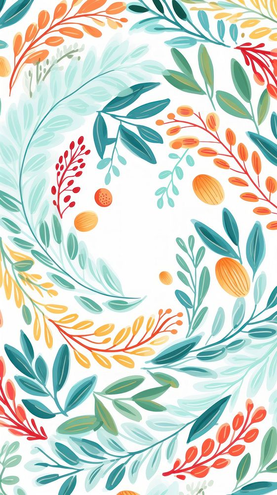 Christmas wreath pattern backgrounds creativity. AI generated Image by rawpixel.