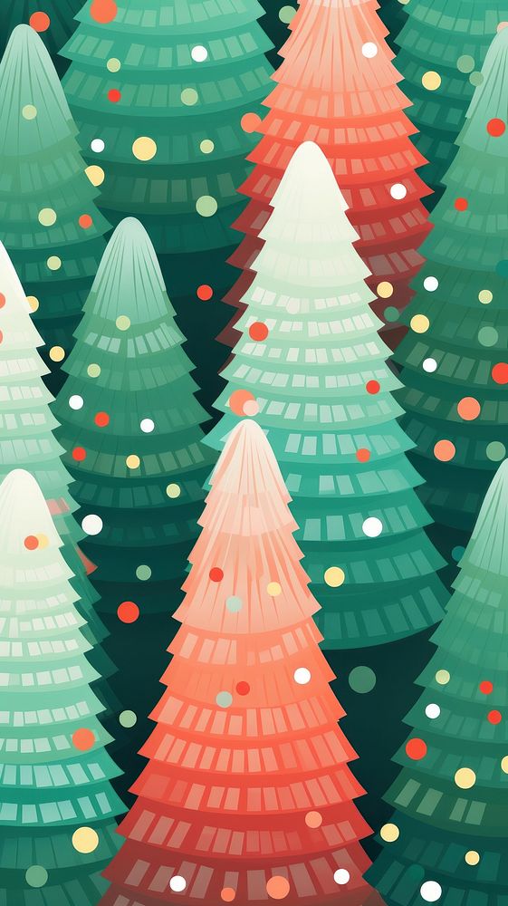 Repeat christmas tree pattern backgrounds celebration. AI generated Image by rawpixel.