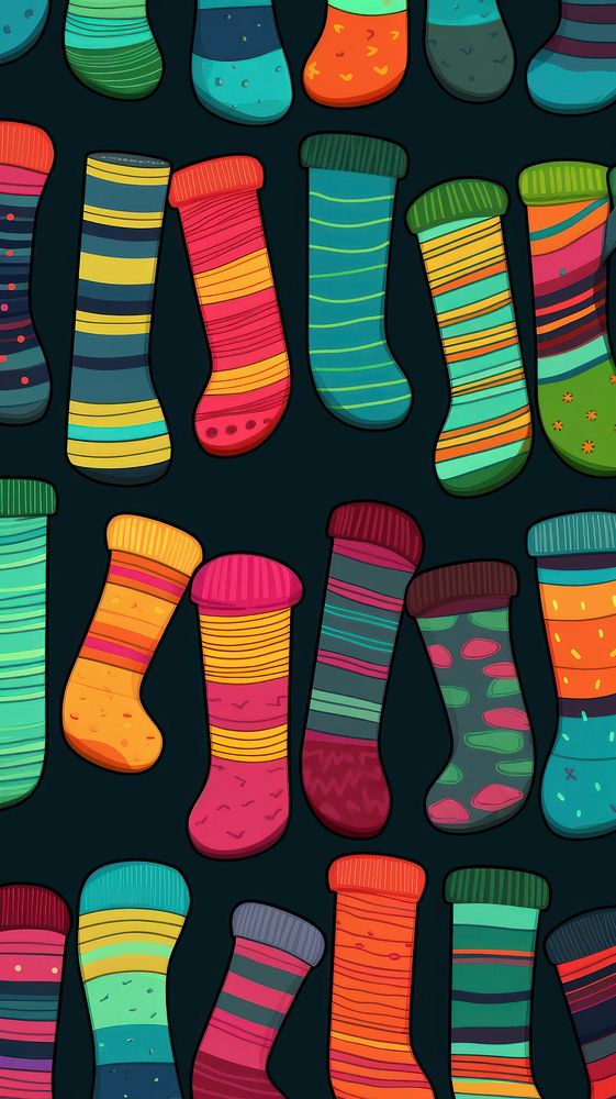 Socks pattern backgrounds accessories. AI generated Image by rawpixel.