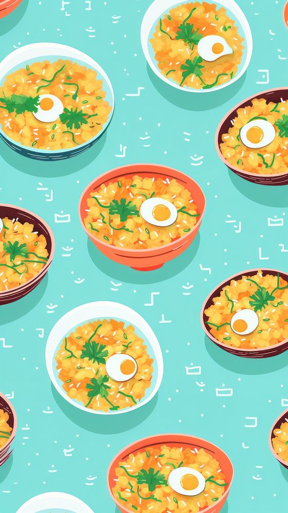 Fried rice table food meal. AI generated Image by rawpixel.