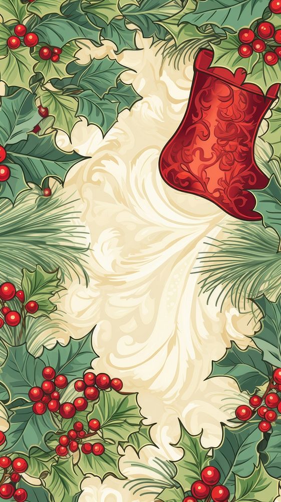 Christmas stocking pattern backgrounds wallpaper. | Free Photo