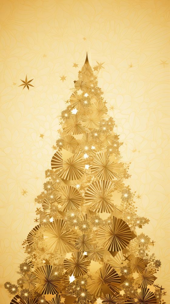 Decorated christmas tree backgrounds pattern paper. AI generated Image by rawpixel.