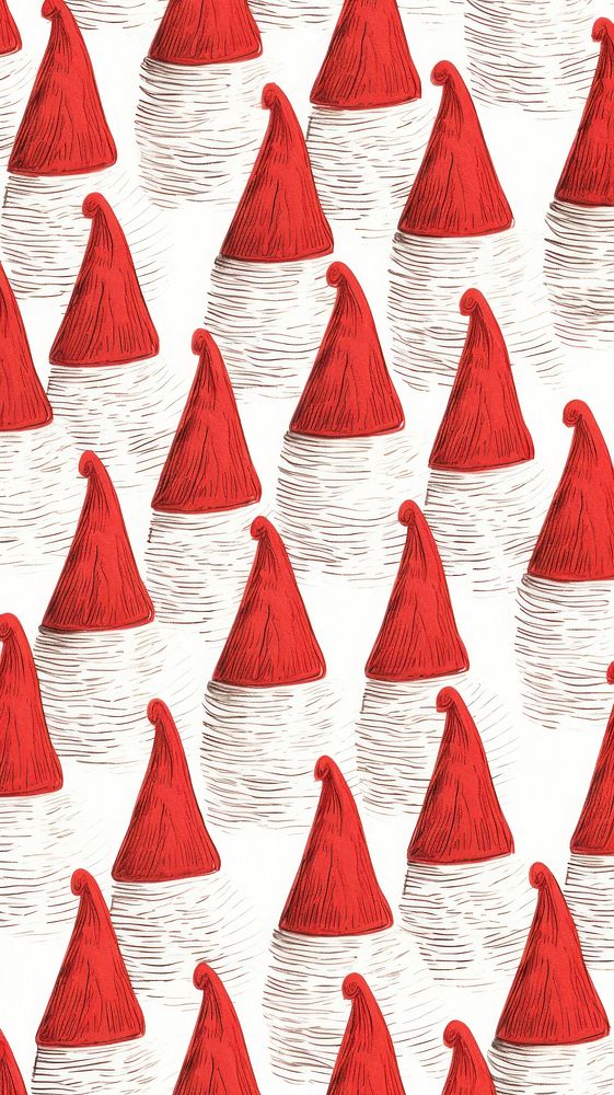 Santa hat pattern backgrounds red repetition. AI generated Image by rawpixel.