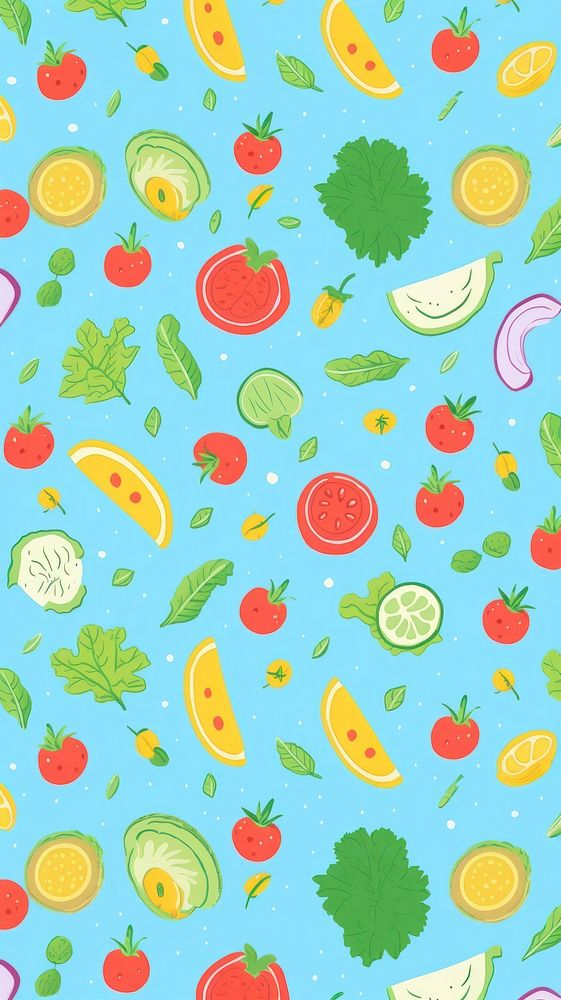 Salad pattern backgrounds freshness. AI generated Image by rawpixel.