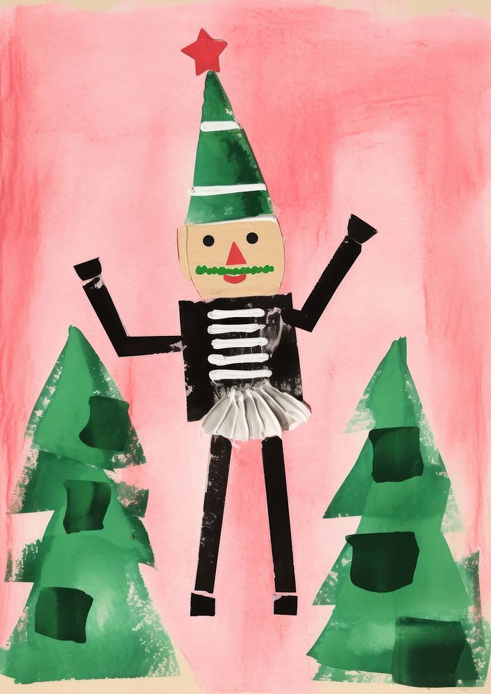 Art christmas tree anthropomorphic. AI generated Image by rawpixel.