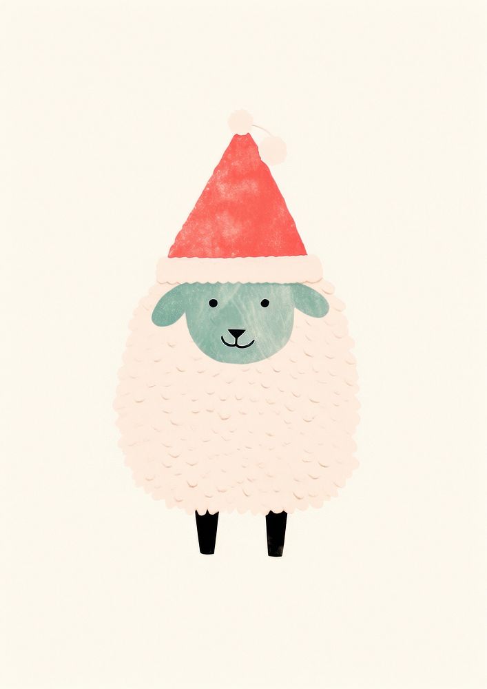 Sheep wearing christmas tree hat anthropomorphic representation celebration. AI generated Image by rawpixel.