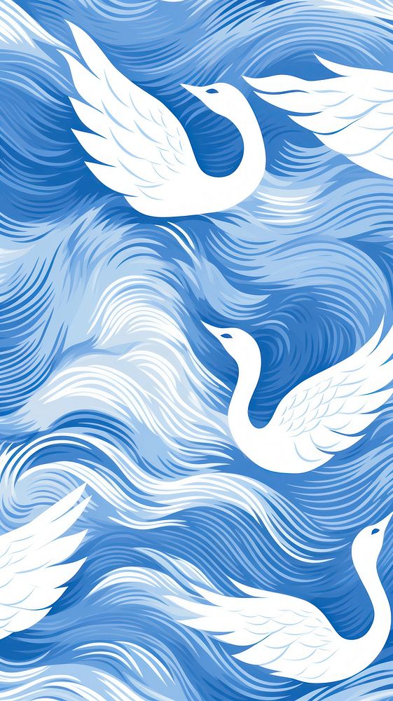 Chinese swan wings outdoors pattern nature. AI generated Image by rawpixel.