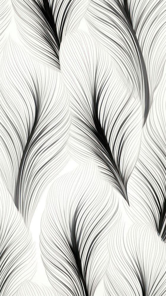 Chinese art feather pattern drawing sketch. AI generated Image by rawpixel.